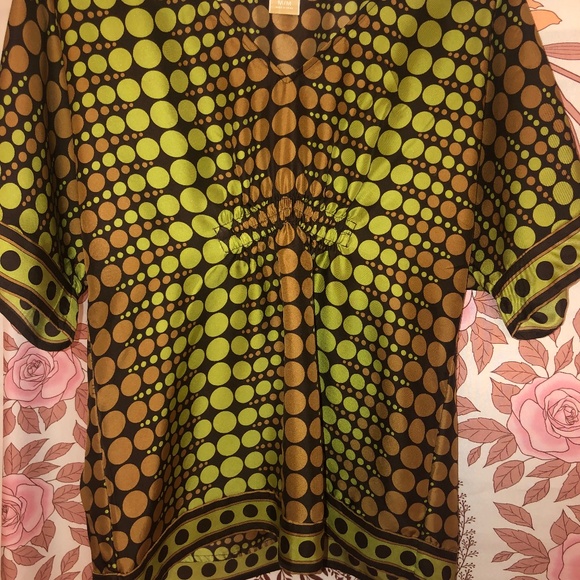 Vintage y2k Michael Kors V neck silky  top - Picture 1 of 5